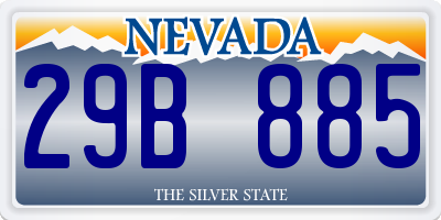 NV license plate 29B885