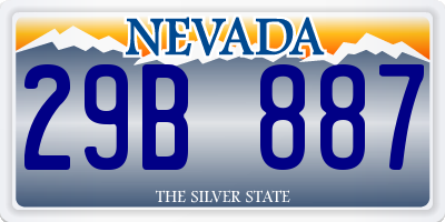 NV license plate 29B887