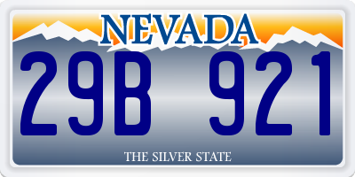 NV license plate 29B921