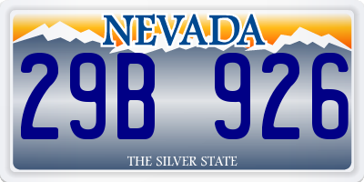NV license plate 29B926