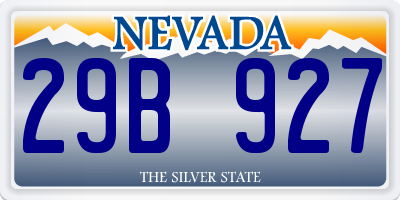 NV license plate 29B927