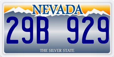 NV license plate 29B929