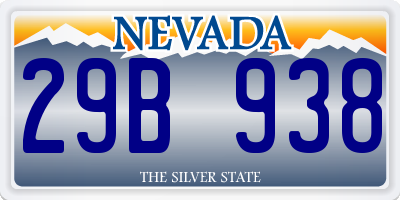 NV license plate 29B938