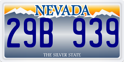 NV license plate 29B939