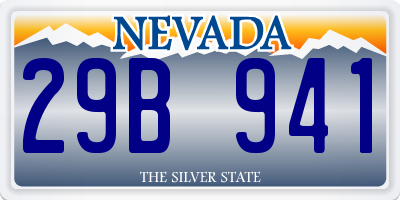 NV license plate 29B941