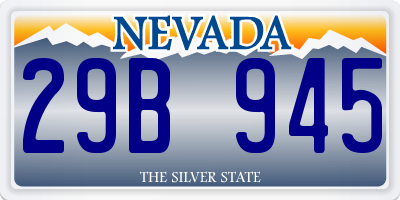 NV license plate 29B945