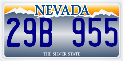 NV license plate 29B955