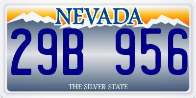 NV license plate 29B956