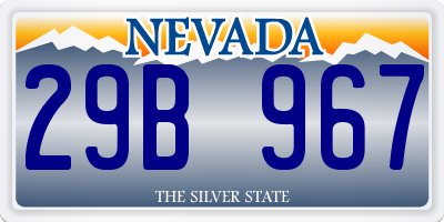 NV license plate 29B967