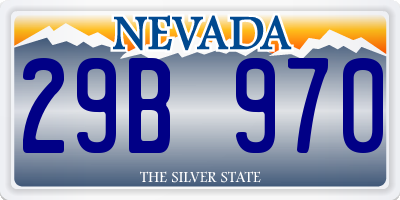 NV license plate 29B970
