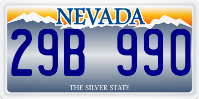 NV license plate 29B990