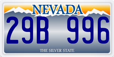 NV license plate 29B996