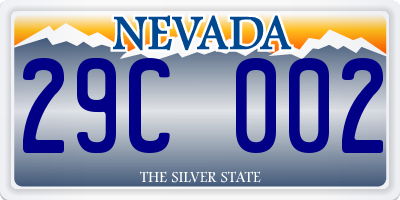 NV license plate 29C002