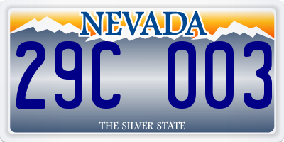 NV license plate 29C003