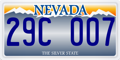 NV license plate 29C007