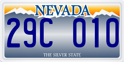 NV license plate 29C010