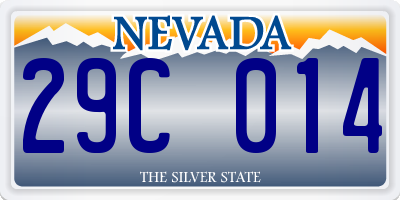 NV license plate 29C014