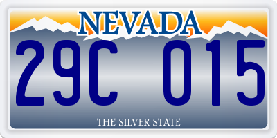 NV license plate 29C015