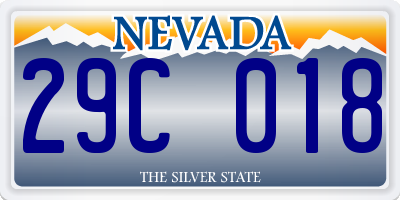 NV license plate 29C018