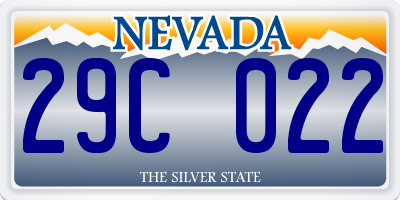 NV license plate 29C022