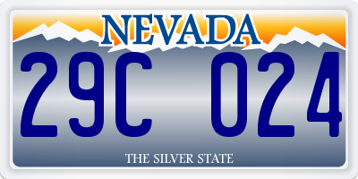 NV license plate 29C024