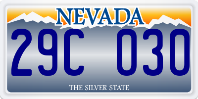 NV license plate 29C030