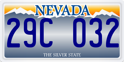 NV license plate 29C032
