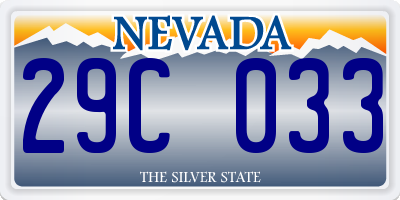 NV license plate 29C033