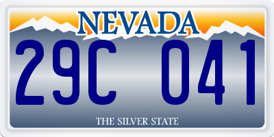 NV license plate 29C041