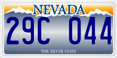NV license plate 29C044