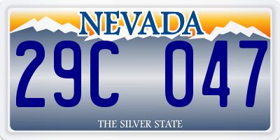 NV license plate 29C047