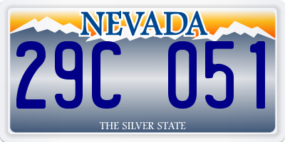 NV license plate 29C051