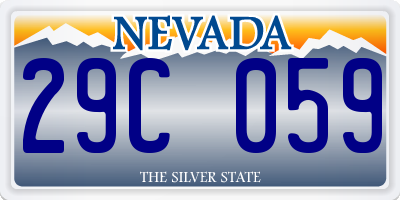 NV license plate 29C059