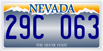 NV license plate 29C063