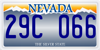 NV license plate 29C066