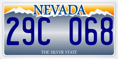 NV license plate 29C068