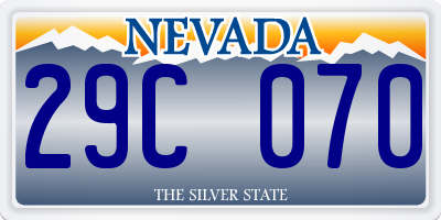 NV license plate 29C070