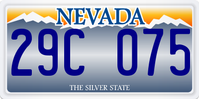 NV license plate 29C075