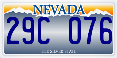 NV license plate 29C076