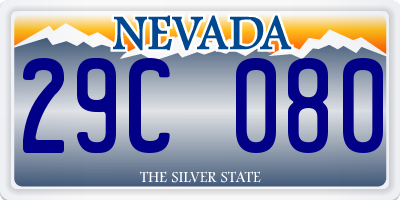 NV license plate 29C080