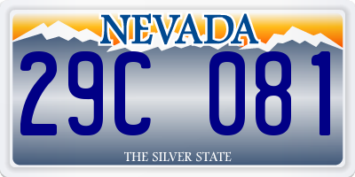 NV license plate 29C081