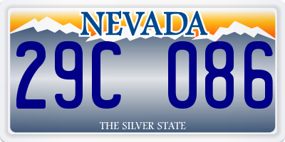 NV license plate 29C086