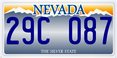 NV license plate 29C087