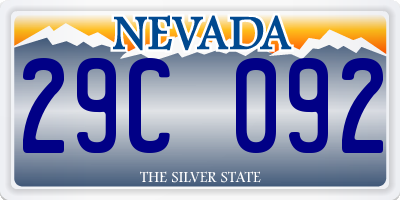 NV license plate 29C092