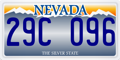NV license plate 29C096