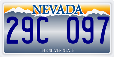 NV license plate 29C097