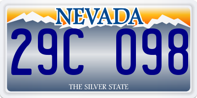 NV license plate 29C098