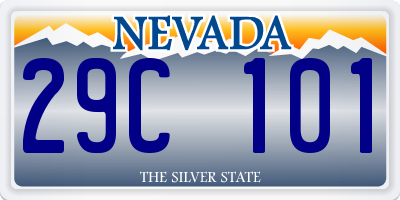 NV license plate 29C101