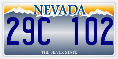 NV license plate 29C102