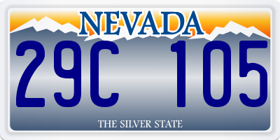 NV license plate 29C105